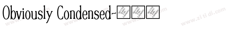 Obviously Condensed字体转换